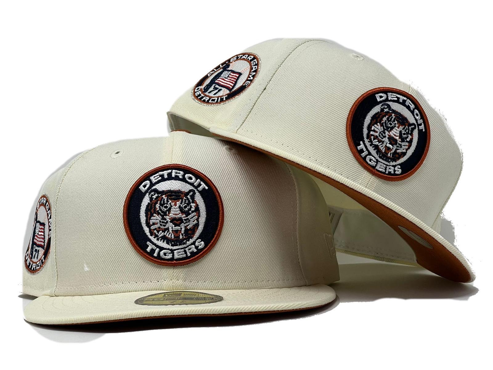 Detroit Tigers 1971 All Star Game "Off White Dome " Collection Rust Orange Brim New Era Fitted Hat