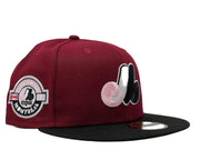Monreal Expos Club De Baseball Patch Pink Brim Fitted Hats