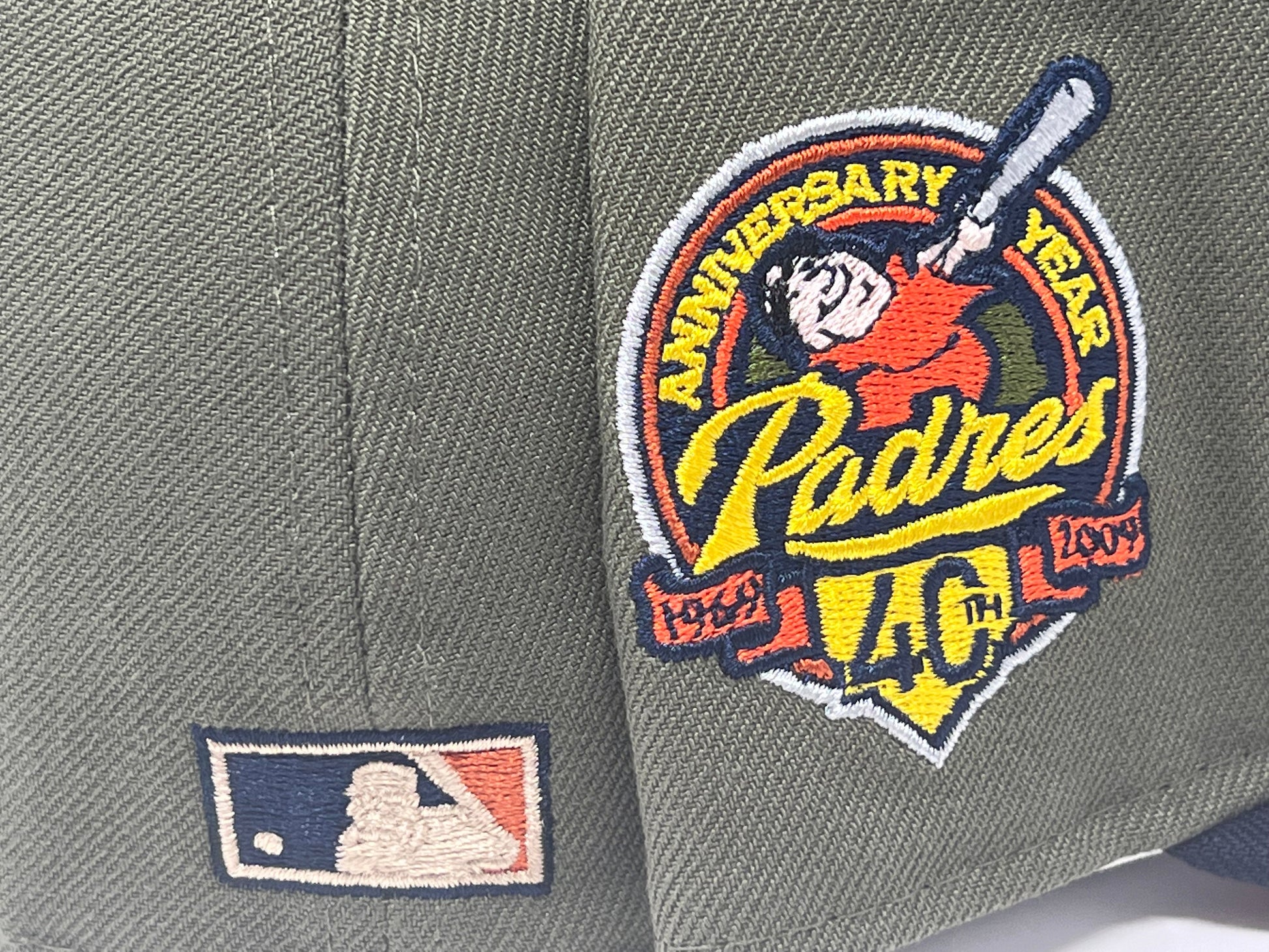 San Diego Padres 40th Anniversary Olive Navy Visor Rust Orange Brim New Era Fitted Hat