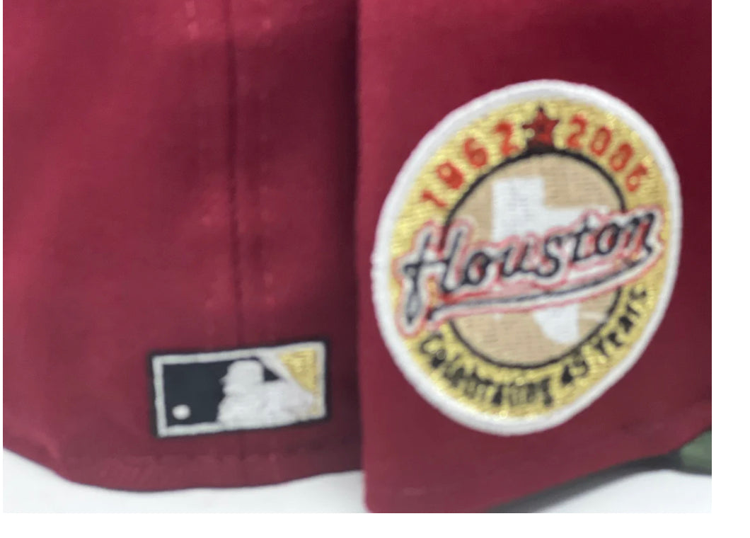 Houston Astros Brick Red Camouflage New Era Fitted Hat