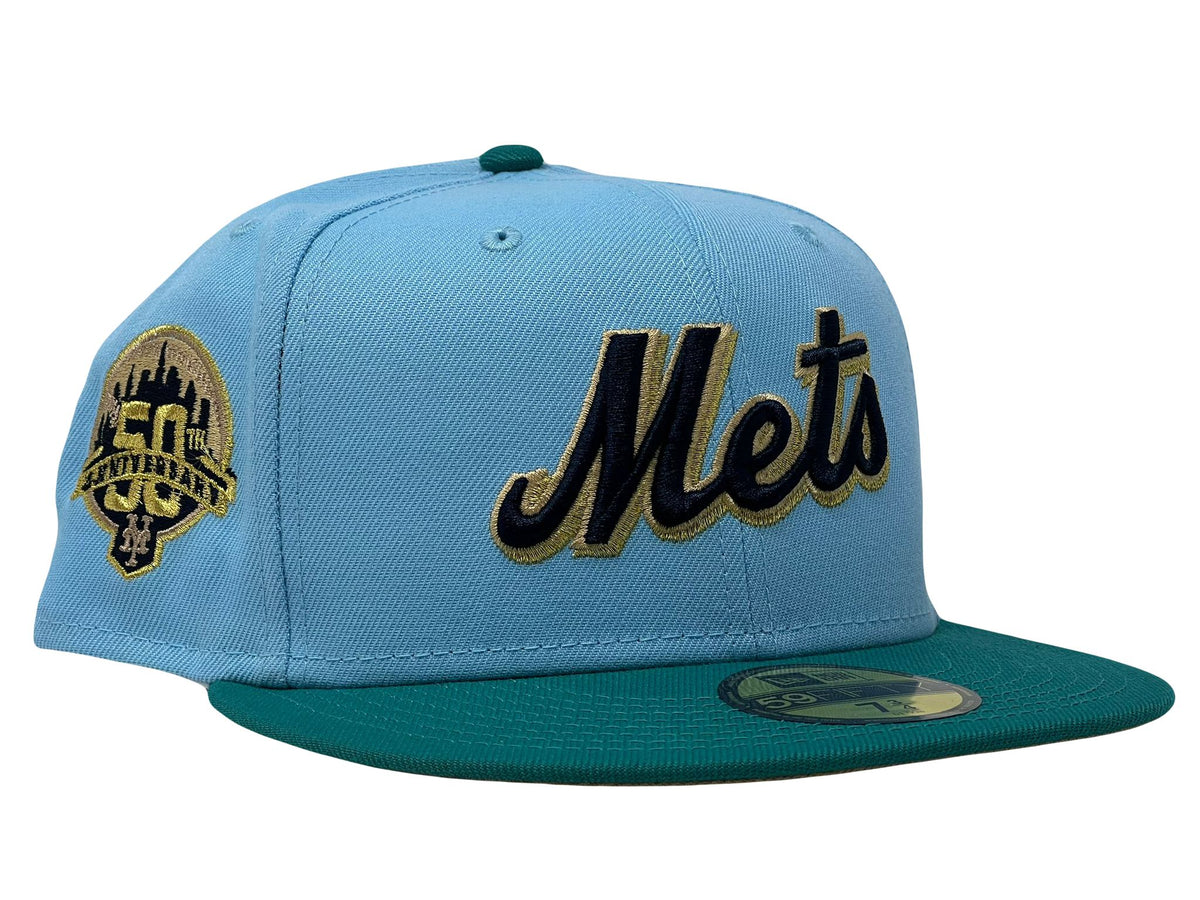 NEW YORK METS 50TH ANNIVERSARY "SUNRISE PACK' CAMEL BRIM NEW ERA FITTED HAT
