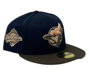 Toronto Blue Jays 1993 World Series Navy Brown Visor Khaki Brim New Era Fitted Hat