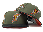 Florida Marlins 25th Anniversary "Corduroy Brim" Pack Orange Under Visor New Era Fitted Hat