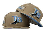 Tampa Bay Rays 1998 Inaugural Season Tan Icy Brim New Era Fitted Hat