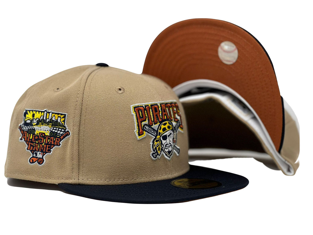 Pittsburgh Pirates 2006 All Star Game Camel Navy Blue Visor Rust Orange Brim New Era Fitted Hat
