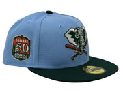 Oakland Athletics 50th Anniversary Rust Orange Brim New Era Fitted Hat