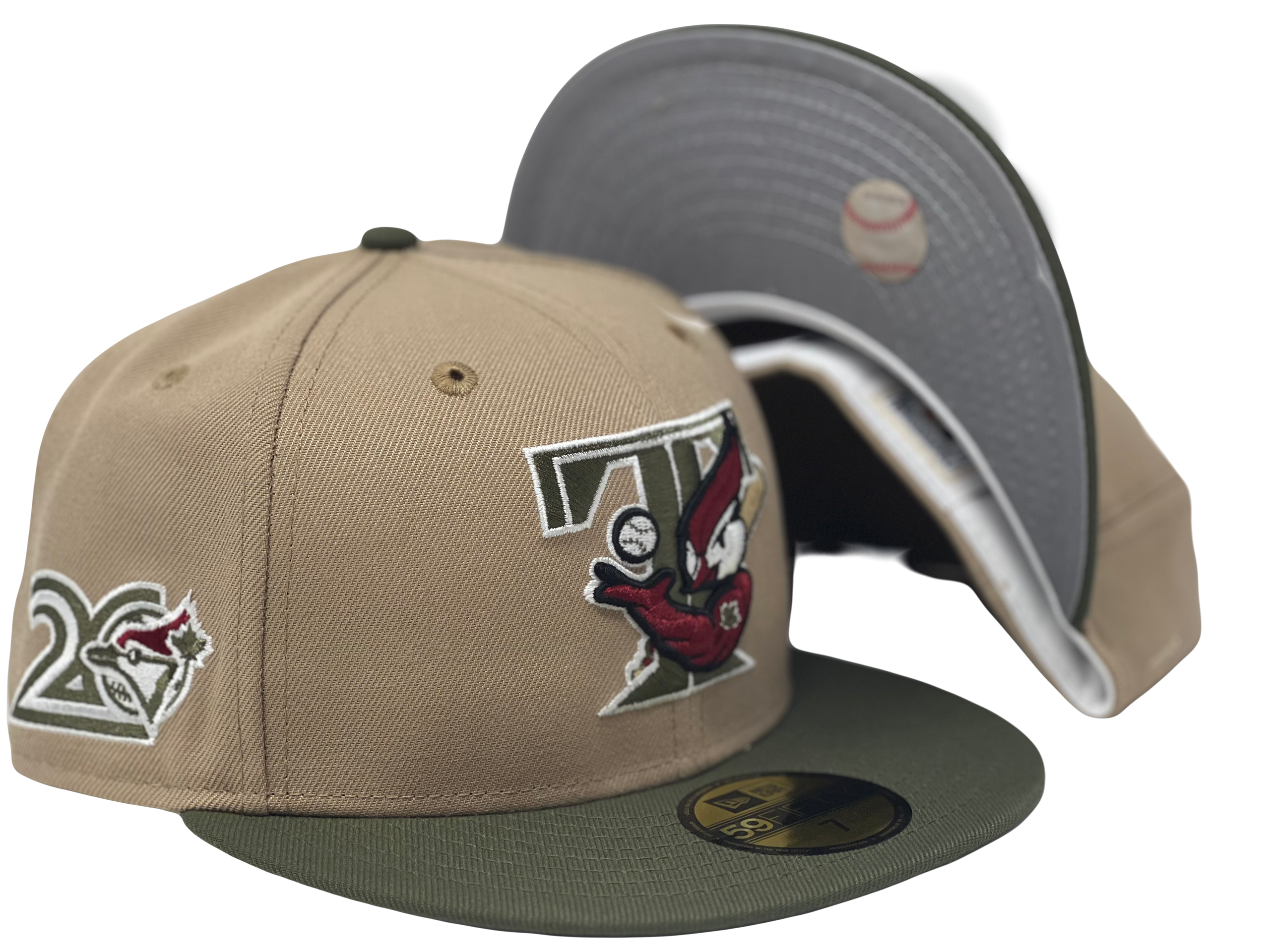 Toronto Blue Jays 20th Anniversary Gray Brim New Era Fitted Hat