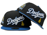 LOS ANGELES DODGERS GRAY BRIM NEW ERA FITTED HAT TO MATCH AIR JORDAN 3 WIZARDS