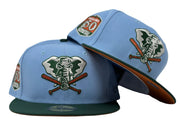 Oakland Athletics 50th Anniversary Rust Orange Brim New Era Fitted Hat