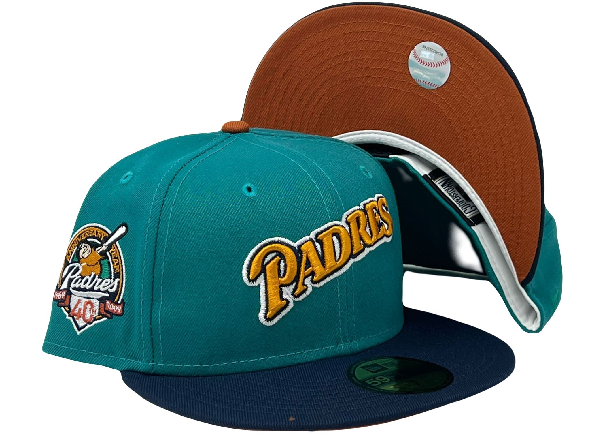 San Diego Padres 40th Anniversary "Galaxy Part 2" Rust orange Brim New Era Fitted Hat