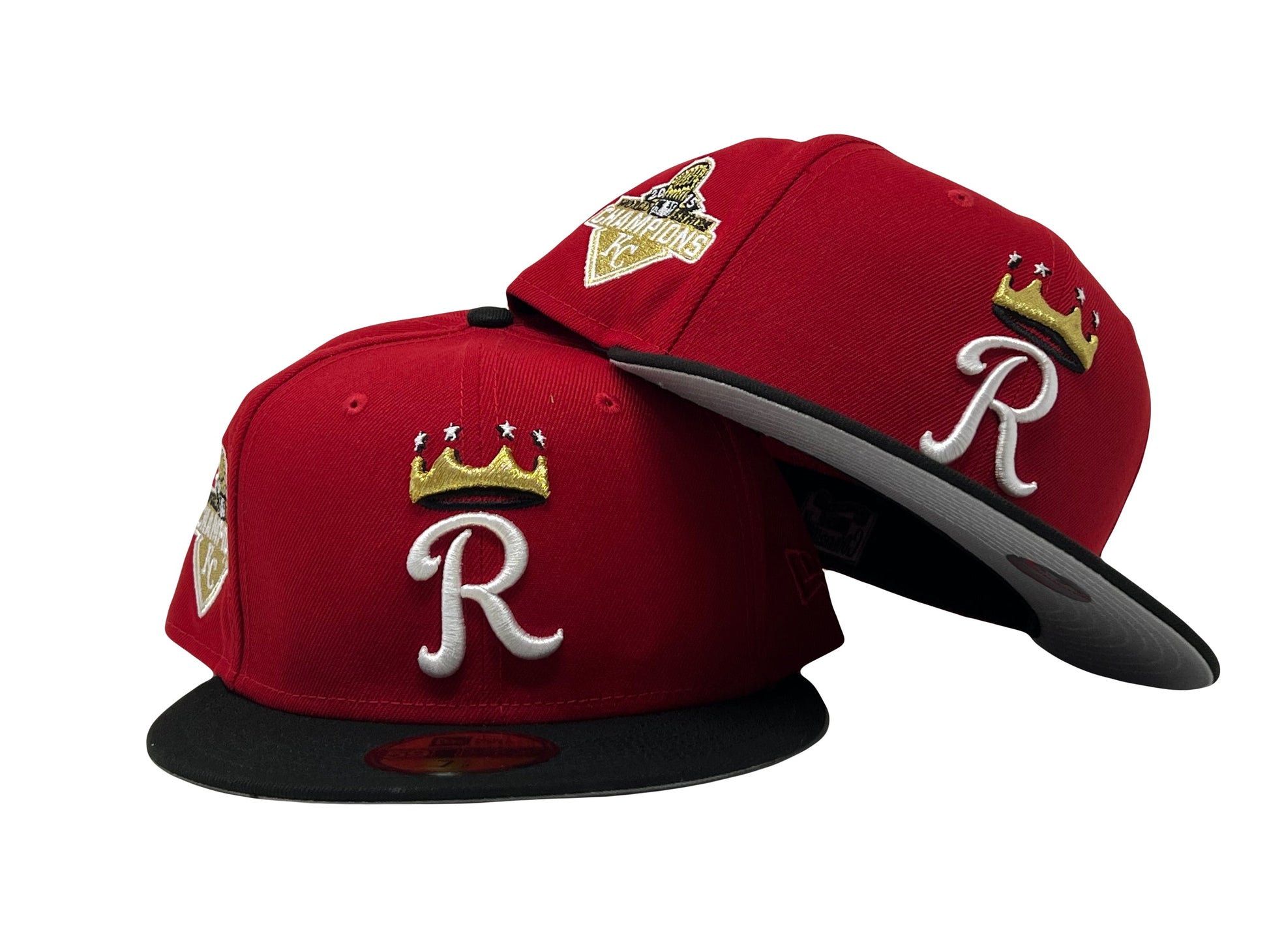 Kansas City Royals 2015 World Series Champions Red Black New Era Fitted Hat