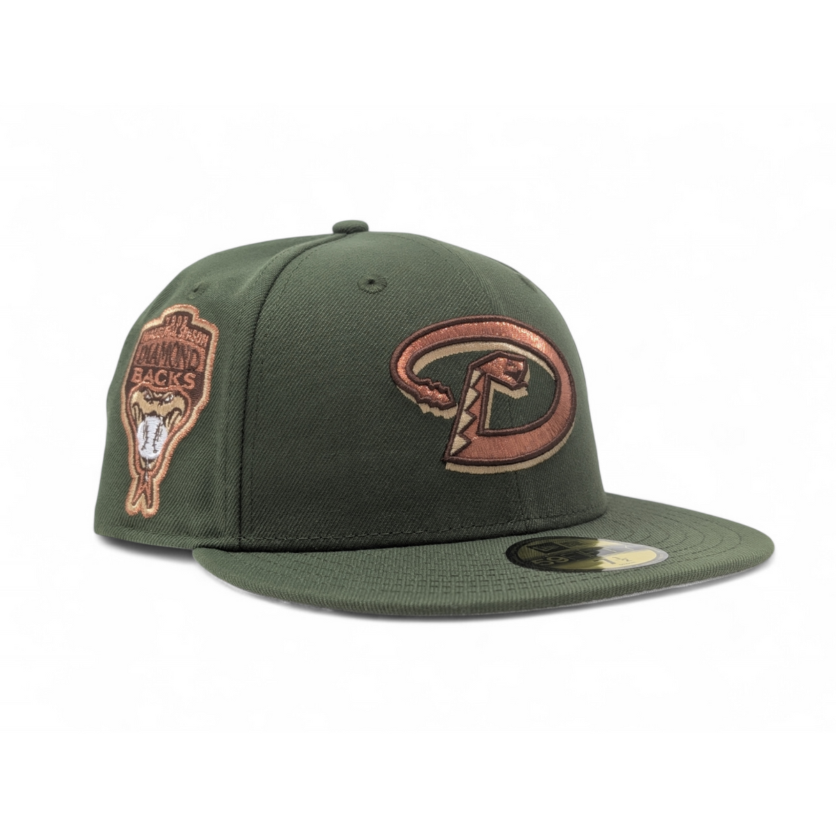Arizona Diamondbacks 1998 Inaugural Season Fitted Hats Olive Green