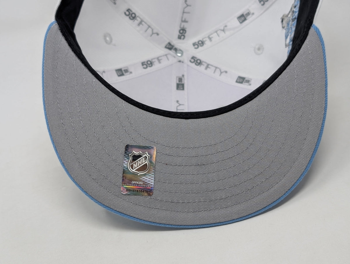 Anaheim Ducks Stanley Cup Champions Fitted Hats-White Sky Blue