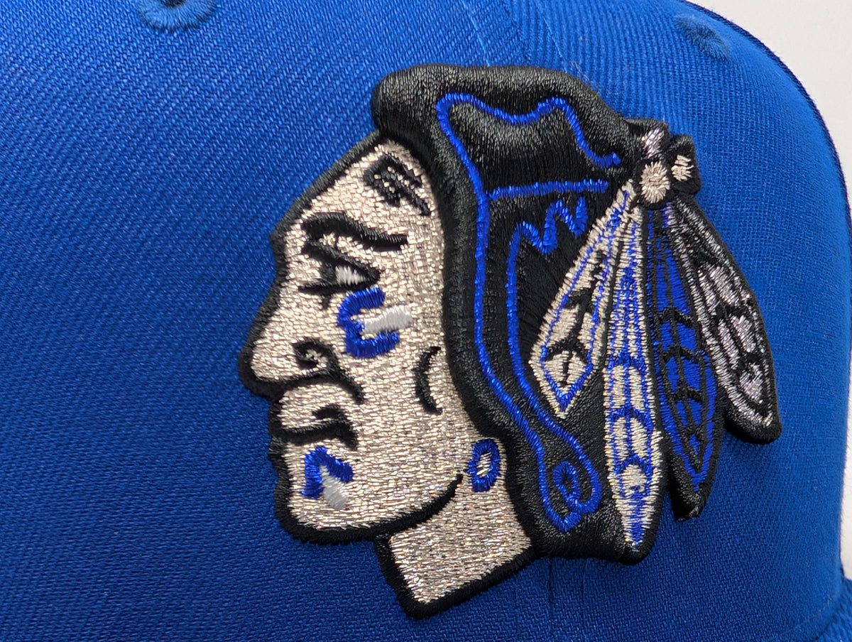 Chicago Blackhawks 1991 All Star Game Light Royal Blue Fitted Hats