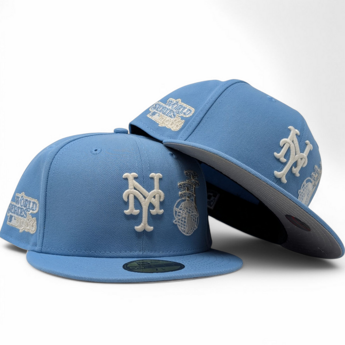 New York Mets 1986 World Series Corona Park Glow Front logo Fitted Hats