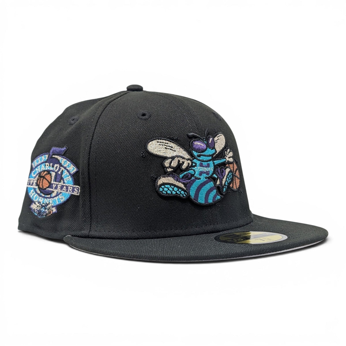 Charlotte Hornets HWC 5th Anniversary New Era Fitted Hats-Black