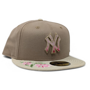 New York Yankees Hand Stitch Floral Design New Era Fitted Hats