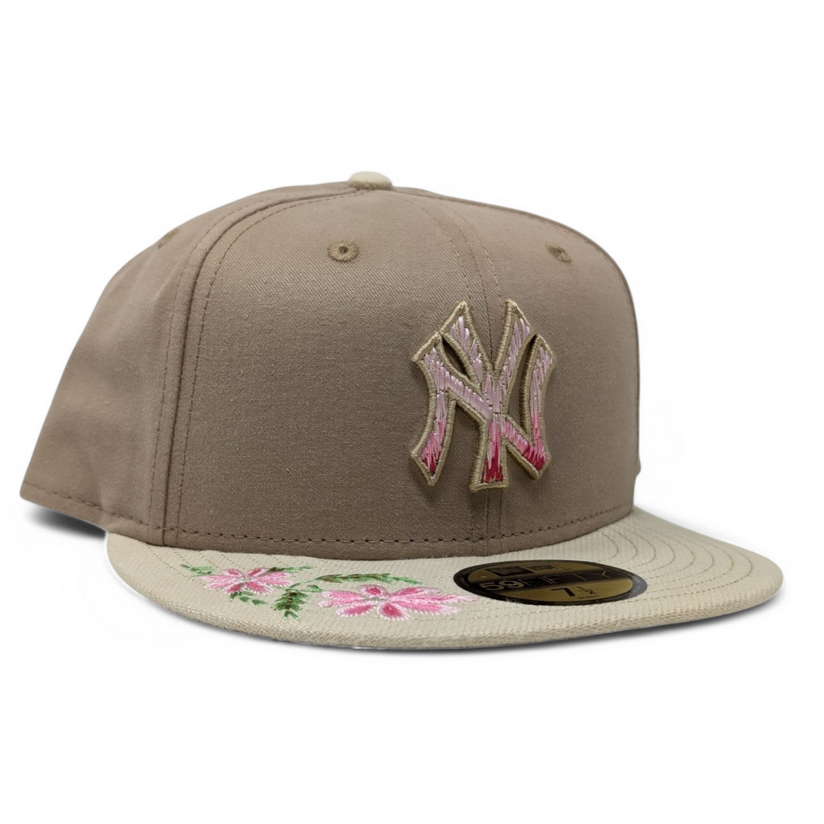 New York Yankees Hand Stitch Floral Design New Era Fitted Hats