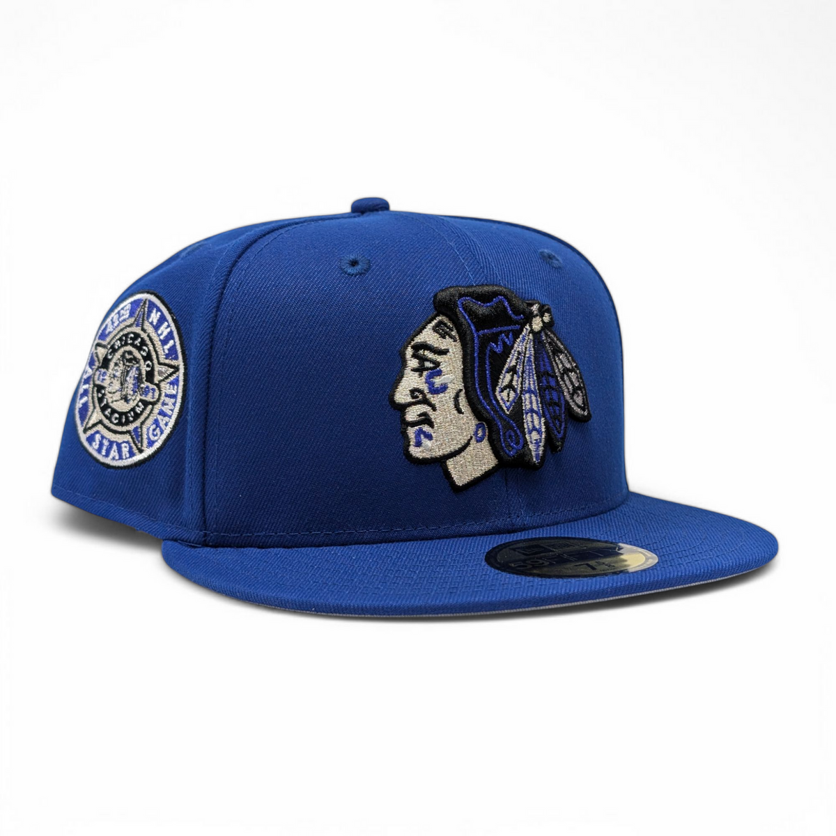 Chicago Blackhawks 1991 All Star Game Light Royal Blue Fitted Hats