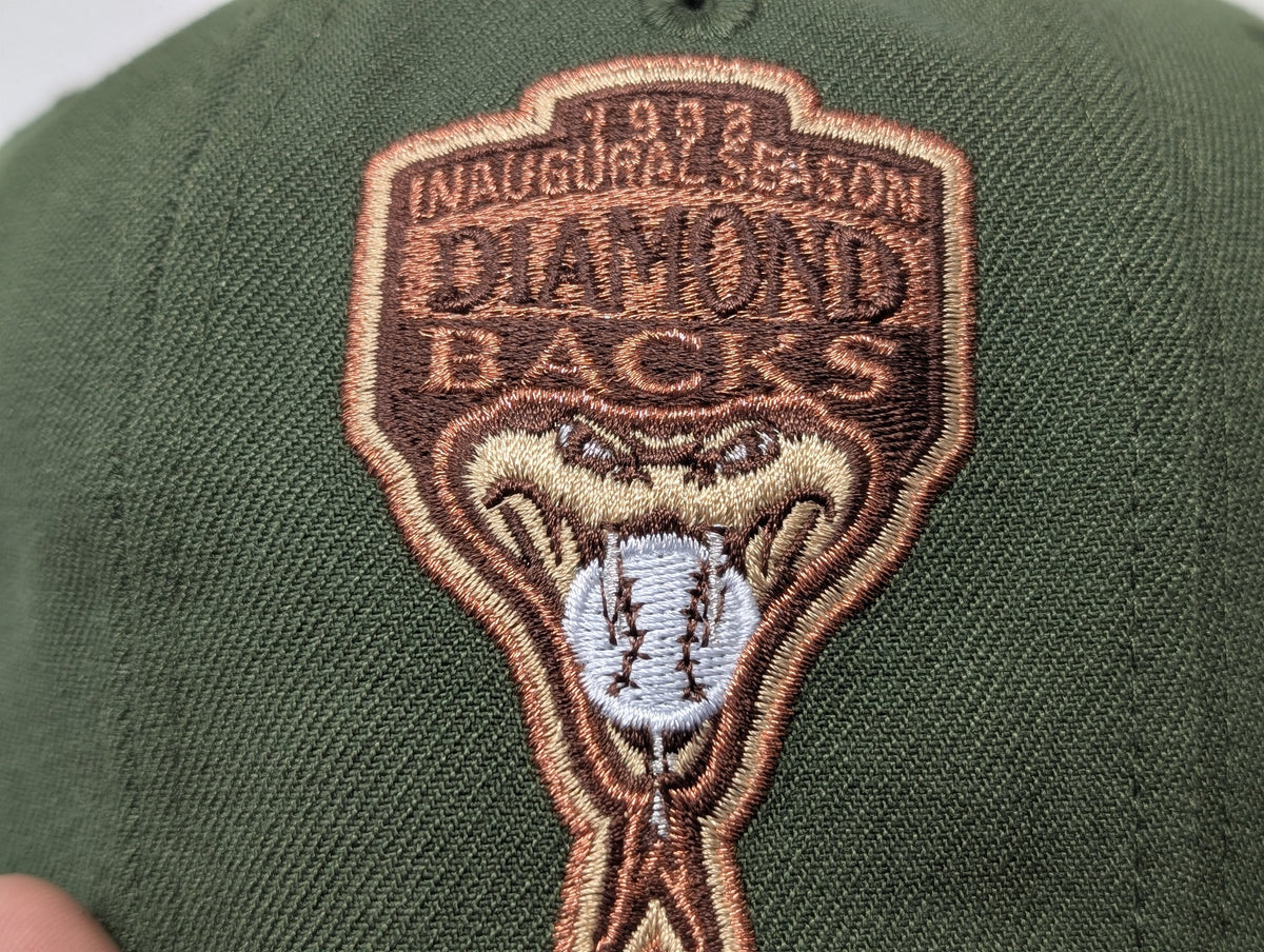 Arizona Diamondbacks 1998 Inaugural Season Fitted Hats Olive Green