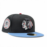 Chicago Blackhawks 1991 All Star Game Fitted Hats Black Sky