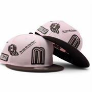Mexico New Era 59Fifty New Era Fitted Hats- Pink Brown