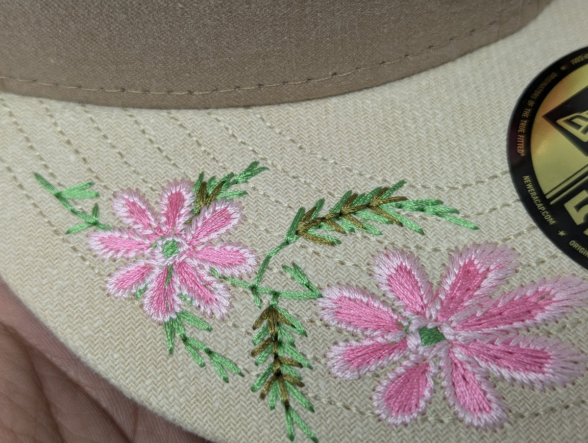 New York Yankees Hand Stitch Floral Design New Era Fitted Hats