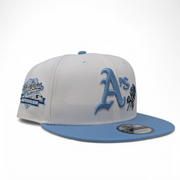 Oakland Athletics 89 World Series Snapback Hats-Sly Blue