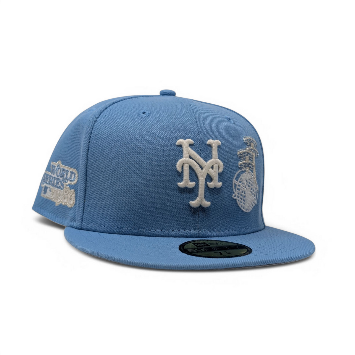 New York Mets 1986 World Series Corona Park Glow Front logo Fitted Hats