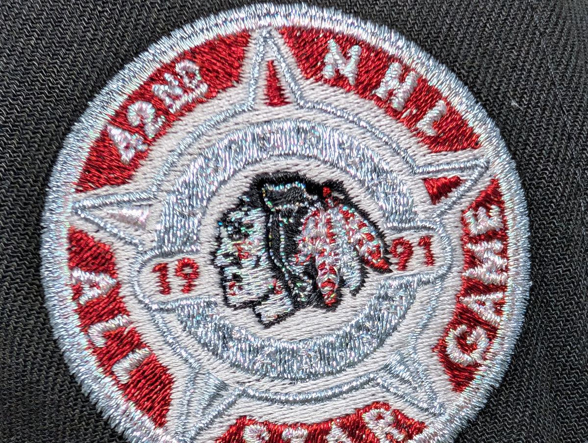 Chicago Blackhawks 1991 All Star Game Fitted Hats Black Sky