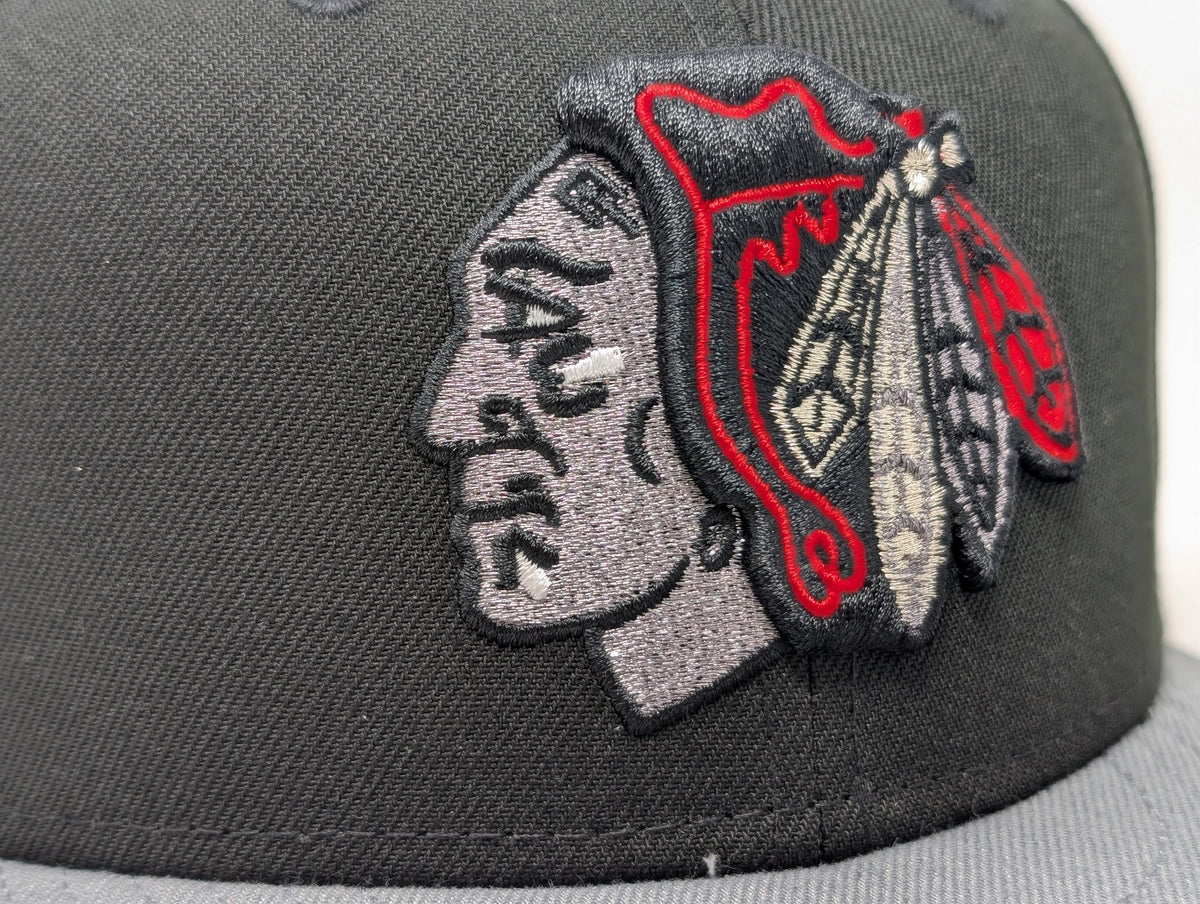 Chicago Blackhawks 1991 All Star Game Fitted Hats- Black Gray