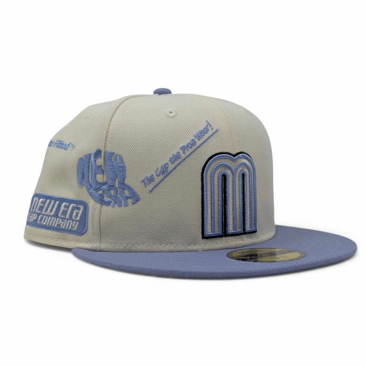 Mexico New Era 59Fifty New Era Fitted Hats- Chrome Lavender