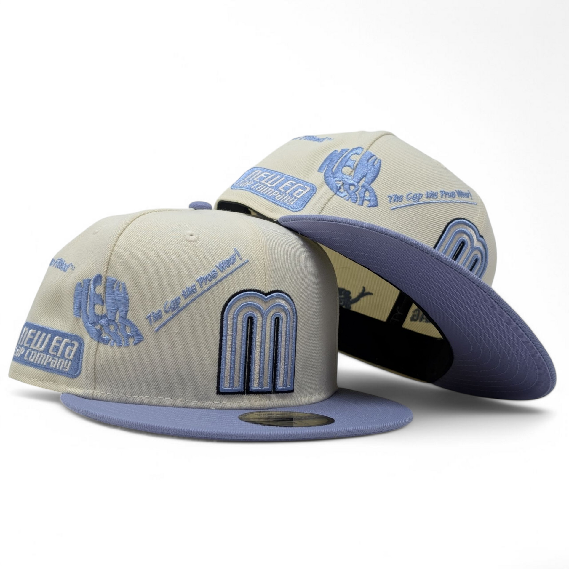 Mexico New Era 59Fifty New Era Fitted Hats- Chrome Lavender