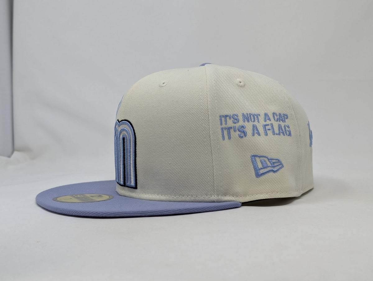 Mexico New Era 59Fifty New Era Fitted Hats- Chrome Lavender