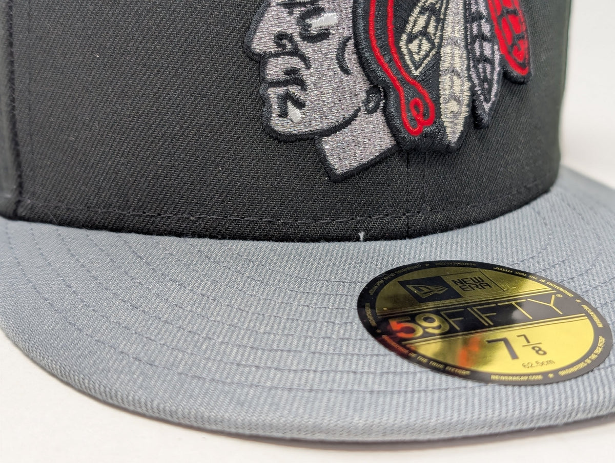Chicago Blackhawks 1991 All Star Game Fitted Hats- Black Gray