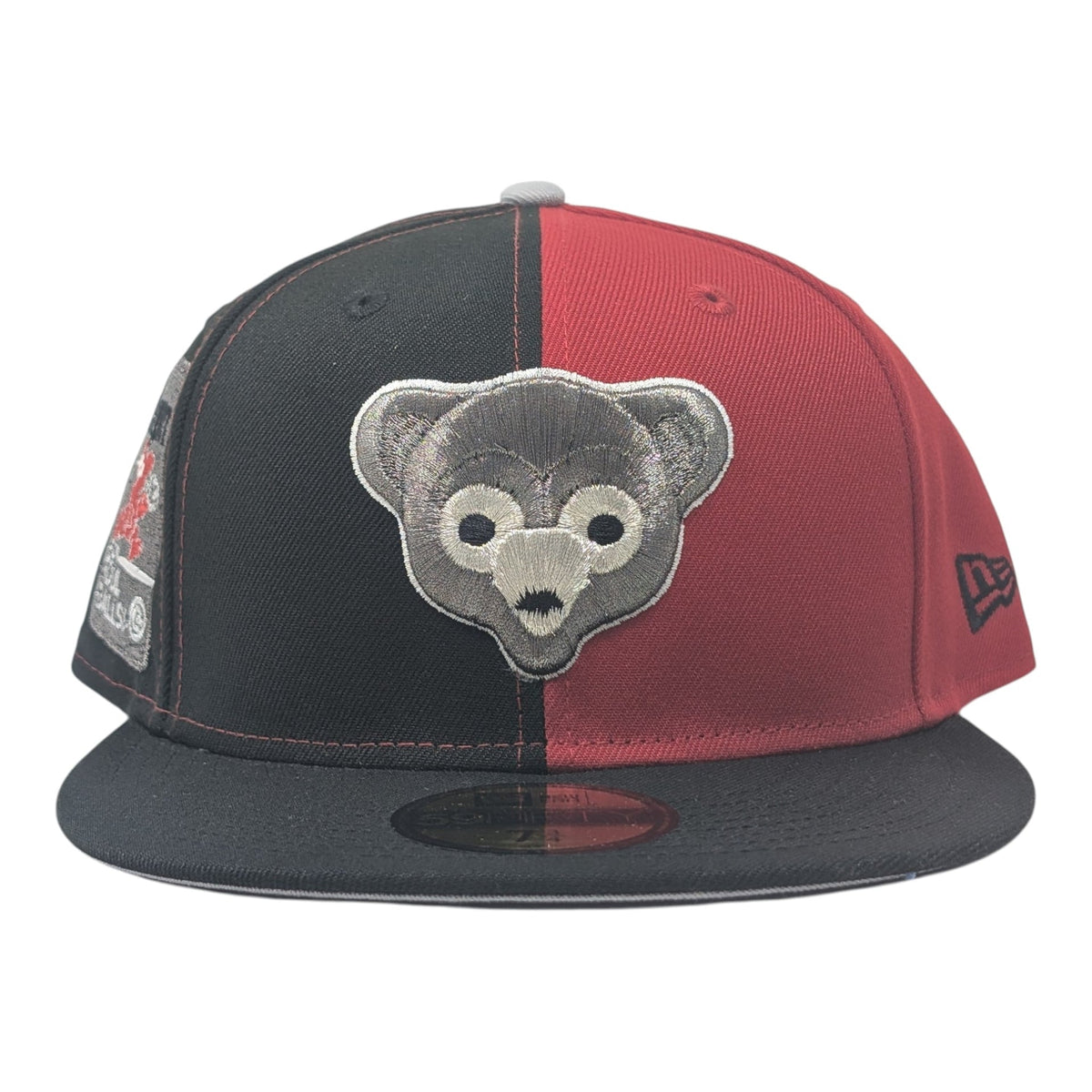 Chicago Cubs Be Alert Foul Ball Logo Split Panel New Era Fitted Hats