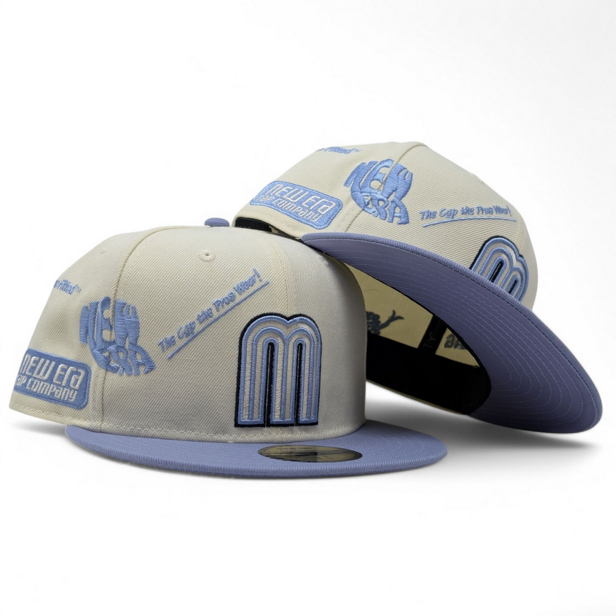 Mexico New Era 59Fifty New Era Fitted Hats- Chrome Lavender