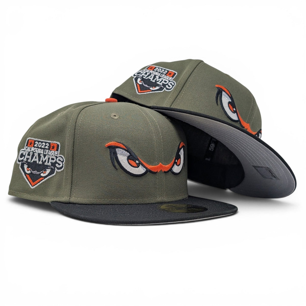 Lake Elsinore Storm 2022 California League Champs hats-Olive Black