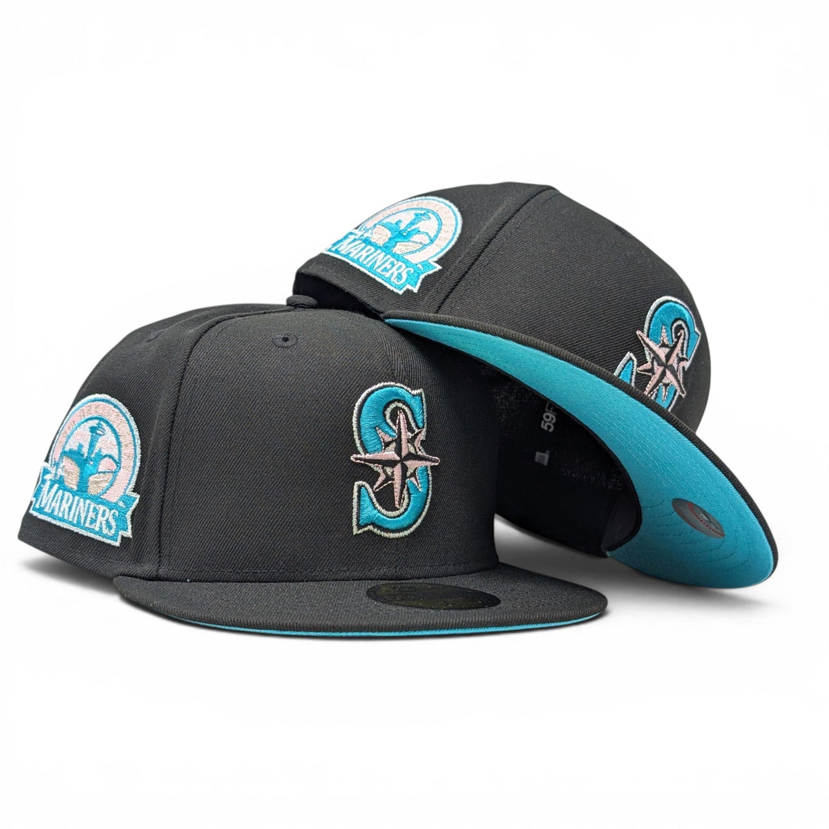 Seattle Mariners 30th Anniversary Teal Brim New Era Fitted Hats